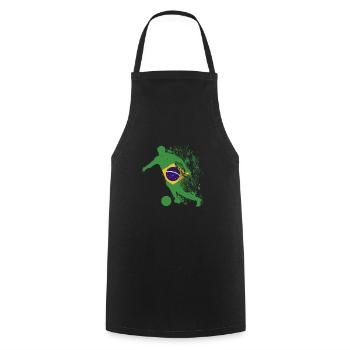 National Team Brazil World Cup - Cooking Apron - black - Front - AI Model Male 185 dark (185cm)