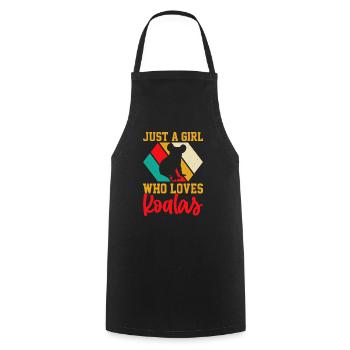 JUST A GIRL WHO LOVES KOALAS - Cooking Apron - black - Front - AI Model Male 185 dark (185cm)