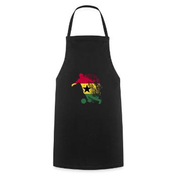 Coupe du monde de l’équipe nationale du Ghana - Tablier de cuisine - noir - Devant - AI Model Male 185 dark (185cm)