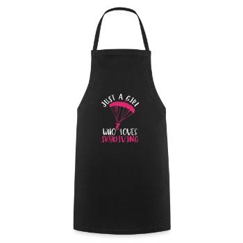 Skydiving Lover Girls Just A Girl Who - Tablier de cuisine - noir - Devant - AI Model Male 185 dark (185cm)