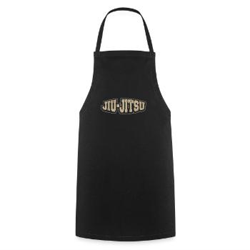 Distressed Look Jiu Jitsu Jiu-Jitsu Practitioners - Cooking Apron - black - Front - AI Model Male 185 dark (185cm)