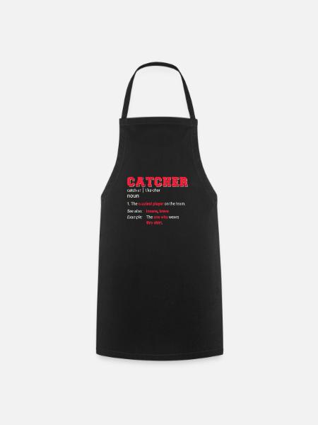 Baseball Catcher Softball Catcher Player Funny - Kochschürze - Schwarz