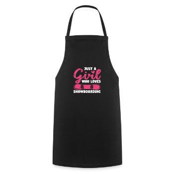 Funny Snowboarder Girls Just A Girl Who Loves Snow - Cooking Apron - black - Front - AI Model Male 185 dark (185cm)