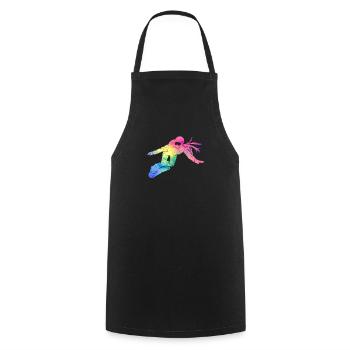 Boarder Girl Snowboarder Snowboard Ski Winter Sports - Cooking Apron - black - Front - AI Model Male 185 dark (185cm)