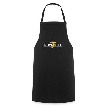Drôle de poudreuse de neige Pow Life Sports d’hiver Neige - Tablier de cuisine - noir - Devant - AI Model Male 185 dark (185cm)