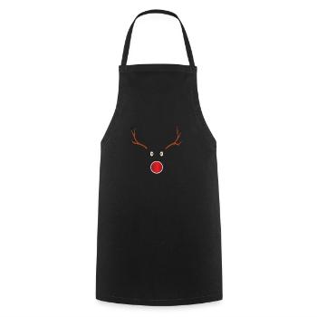Frohe Weihnachten, Renntier - Kochschürze - Schwarz - Vorne - AI Model Male 185 dark (185cm)