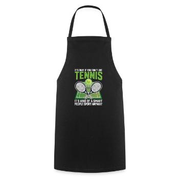 Ce n’est pas grave si vous n’aimez pas le tennis plus drôle - Tablier de cuisine - noir - Devant - AI Model Male 185 dark (185cm)
