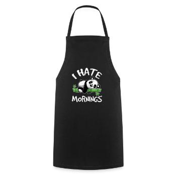 Je déteste les matins Mignon Panda Ours Pour Femmes Panda Lo - Tablier de cuisine - noir - Devant - AI Model Male 185 dark (185cm)