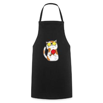 Drôle de design de tennis de table Joueurs de ping-pong Tourna - Tablier de cuisine - noir - Devant - AI Model Male 185 dark (185cm)