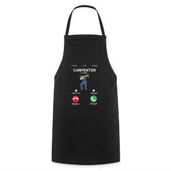 Carpenter appelle Dabber Dab drôle de menuisier - Tablier de cuisine - noir - Devant - AI Model Male 185 dark (185cm)