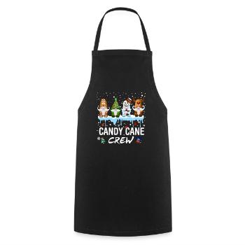 Candy Cane Crew - Tablier de cuisine - noir - Devant - AI Model Male 185 dark (185cm)