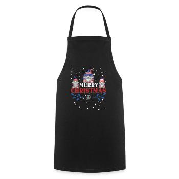 Joyeux Cristmas gnomes - Tablier de cuisine - noir - Devant - AI Model Male 185 dark (185cm)