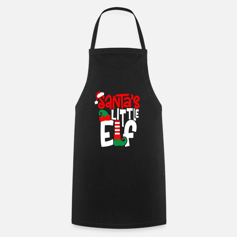 Petit Elfe du Père Noël - Tablier de cuisine - noir