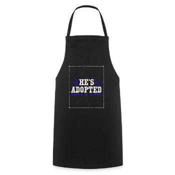 T-shirt adopté - Tablier de cuisine - noir - Devant - AI Model Male 185 dark (185cm)