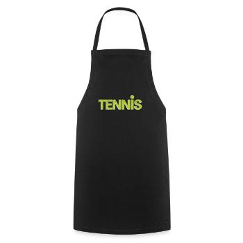 Tennisball Cool Witzig Sportliebhaber Spieler - Kochschürze - Schwarz - Vorne - AI Model Male 185 dark (185cm)
