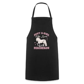 Percheron Horse Girl Loves Her Percheron Draft Hor - Tablier de cuisine - noir - Devant - AI Model Male 185 dark (185cm)