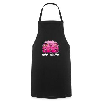 Les ninjas du cœur aiment l’esthétique de la culture japonaise - Tablier de cuisine - noir - Devant - AI Model Male 185 dark (185cm)
