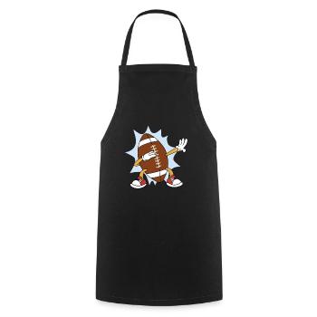 American Football Dabbing Rugby Football Coach - Cooking Apron - black - Front - AI Model Male 185 dark (185cm)