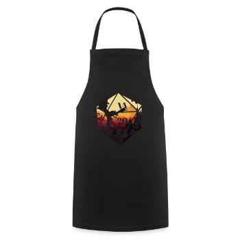 RPG rpg tabletop gamer roleplaying games dragon - Cooking Apron - black - Front - AI Model Male 185 dark (185cm)