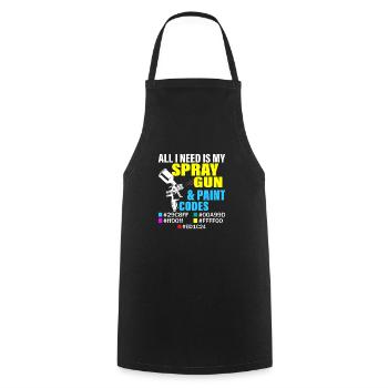 Tout ce dont j’ai besoin, c’est de mon pistolet de pulvérisation et de mes codes de peinture Carrosserie - Tablier de cuisine - noir - Devant - AI Model Male 185 dark (185cm)