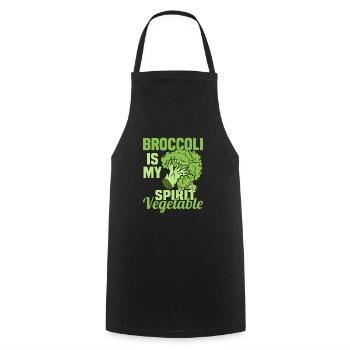 Broccoli Is My Spirit Vegetable Broccolies Veggie - Kochschürze - Schwarz - Vorne - AI Model Male 185 dark (185cm)