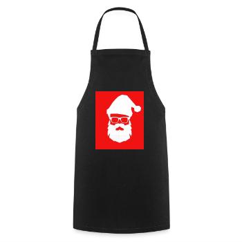 Père Noël Noël - Tablier de cuisine - noir - Devant - AI Model Male 185 dark (185cm)