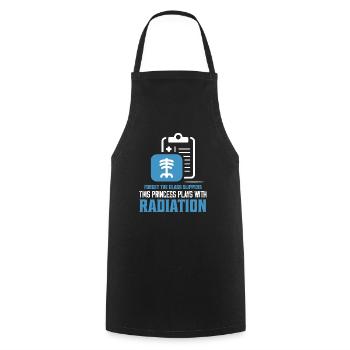 This Princess Plays With Radiation Radiology Rad T - Cooking Apron - black - Front - AI Model Male 185 dark (185cm)