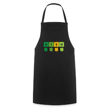 Lustige St. Patricks Day Wissenschaft Lehrer Irish - Kochschürze - Schwarz - Vorne - AI Model Male 185 dark (185cm)