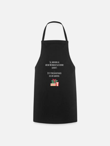 Alle Weihnachtsgeschenke beisammen - Kochschürze - Schwarz