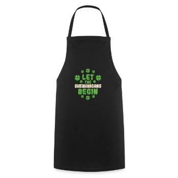 Let the Shenanigans Begin St. Patrick's Day - Cooking Apron - black - Front - AI Model Male 185 dark (185cm)
