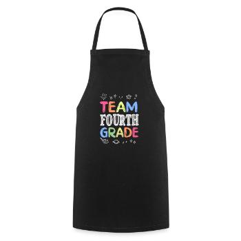 Team Fourth Grade Back to School Teaching Student - Kochschürze - Schwarz - Vorne - AI Model Male 185 dark (185cm)