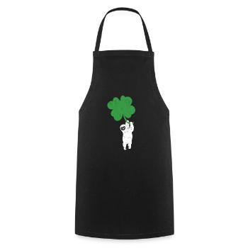 Paresseux Trèfle Mignon Trèfle Paresseux St Patrick - Tablier de cuisine - noir - Devant - AI Model Male 185 dark (185cm)
