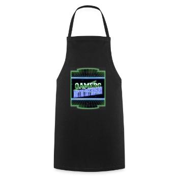 humor gift even left my gaming dice dice - Cooking Apron - black - Front - AI Model Male 185 dark (185cm)