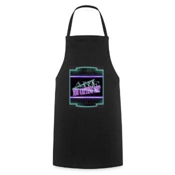 joke pet cat fun anniversary big cat cat humor pet - Cooking Apron - black - Front - AI Model Male 185 dark (185cm)