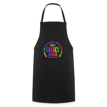 Cute School Secretary Admin Appreciation Office - Cooking Apron - black - Front - AI Model Male 185 dark (185cm)