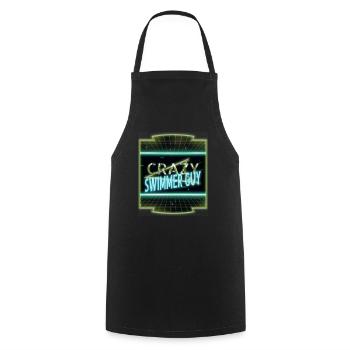 T-shirts de l’équipe de natation sportive de l’équipe de natation humour nageur - Tablier de cuisine - noir - Devant - AI Model Male 185 dark (185cm)