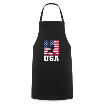 Fechten USA Team Amerikanische Flagge US Fechter - Kochschürze - Schwarz - Vorne - AI Model Male 185 dark (185cm)