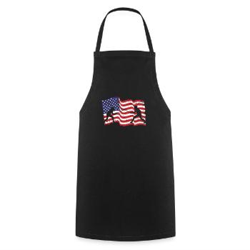 Escrime, joueur de flag sport américain - Tablier de cuisine - noir - Devant - AI Model Male 185 dark (185cm)