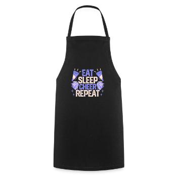 Eat Sleep Cheer Repeat Cheerleading Funny - Kochschürze - Schwarz - Vorne - AI Model Male 185 dark (185cm)