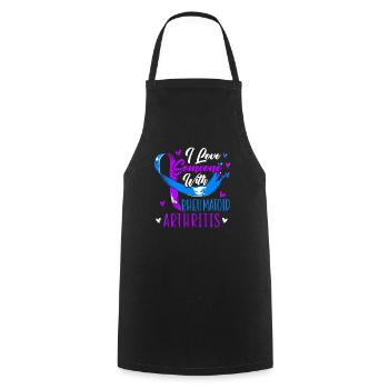 I Love Someone With Rheumatoid Arthritis Awareness - Cooking Apron - black - Front - AI Model Male 185 dark (185cm)