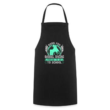 Barrel Racing Girl Quote, Funny Rodeo - Kochschürze - Schwarz - Vorne - AI Model Male 185 dark (185cm)