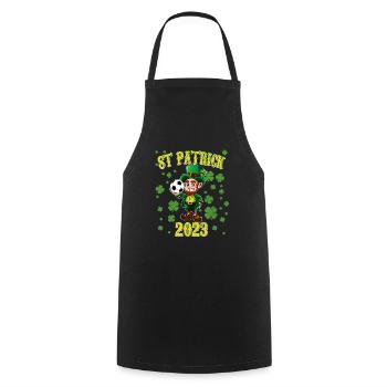 St Patricks Day 2023 Enfants Garçons Filles Soccer - Tablier de cuisine - noir - Devant - AI Model Male 185 dark (185cm)