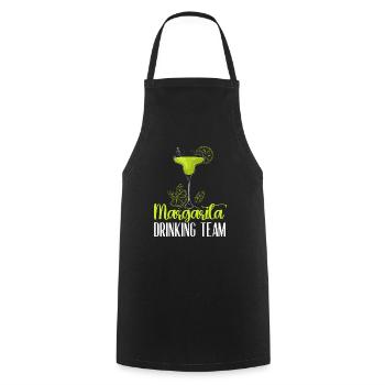 Margarita Drinking Team Cocktail de boissons alcoolisées - Tablier de cuisine - noir - Devant - AI Model Male 185 dark (185cm)