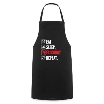 Eat Sleep Falconry Repeat Bird Ornithology Falcon - Cooking Apron - black - Front - AI Model Male 185 dark (185cm)