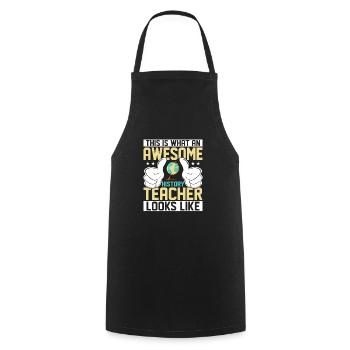Awesome History Teacher Looks Like Professor Educa - Cooking Apron - black - Front - AI Model Male 185 dark (185cm)