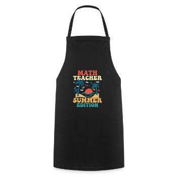 Math Teacher Summer Edition School Education - Kochschürze - Schwarz - Vorne - AI Model Male 185 dark (185cm)