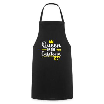 Queen Of The Cafeteria Worker Lady Cook Lunch Lady - Cooking Apron - black - Front - AI Model Male 185 dark (185cm)