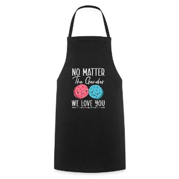 No Matter The Gender We Love You Gender Reveal - Cooking Apron - black - Front - AI Model Male 185 dark (185cm)