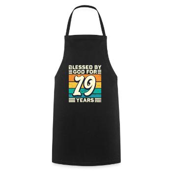 19 Birthday Gift Years Funny Saying - Cooking Apron - black - Front - AI Model Male 185 dark (185cm)