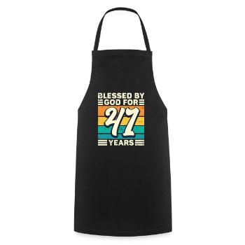 41 Birthday Gift Years Funny Saying - Cooking Apron - black - Front - AI Model Male 185 dark (185cm)